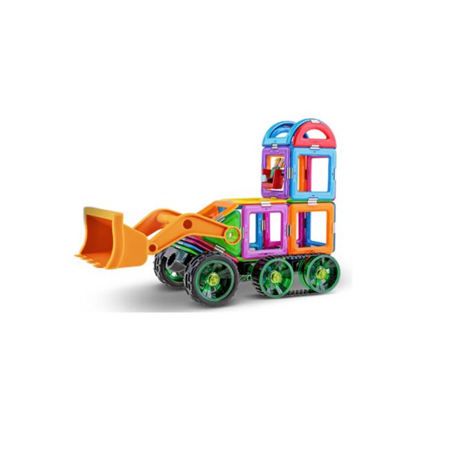 Magspace 81 Piese - Land Vehicles - Joc Magnetic Educativ de Constructie 3D - MMTMT - MS 1993