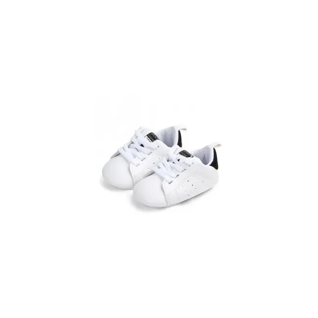 Adidasi bebelusi albi cu negru - Sport fashion - MBD0886-3-p9.6-9 luni