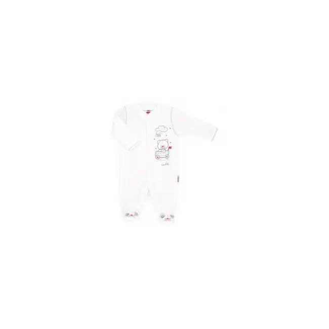 Salopeta bebe din bumbac organic - Hello bear - MK02107.0-3 luni