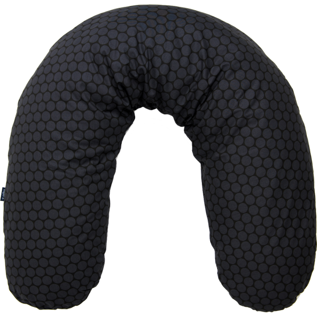 Perna pentru gravide si alaptat COMFORT EXCLUSIVE 170 cm cu bilute de polistiren Womar Zaffiro AN-PKE-17P BBJAN-PKE-17P_Gri Inchis/Negru
