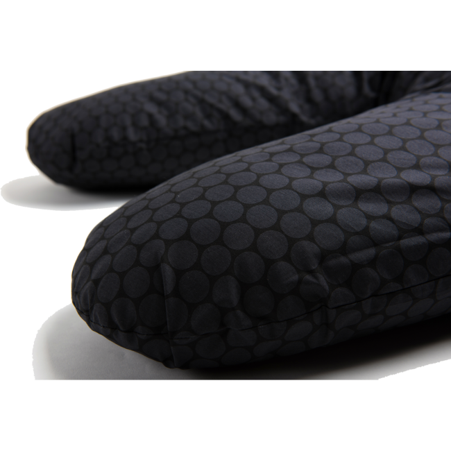 Perna pentru gravide si alaptat COMFORT EXCLUSIVE 170 cm cu bilute de polistiren Womar Zaffiro AN-PKE-17P BBJAN-PKE-17P_Gri Inchis/Negru