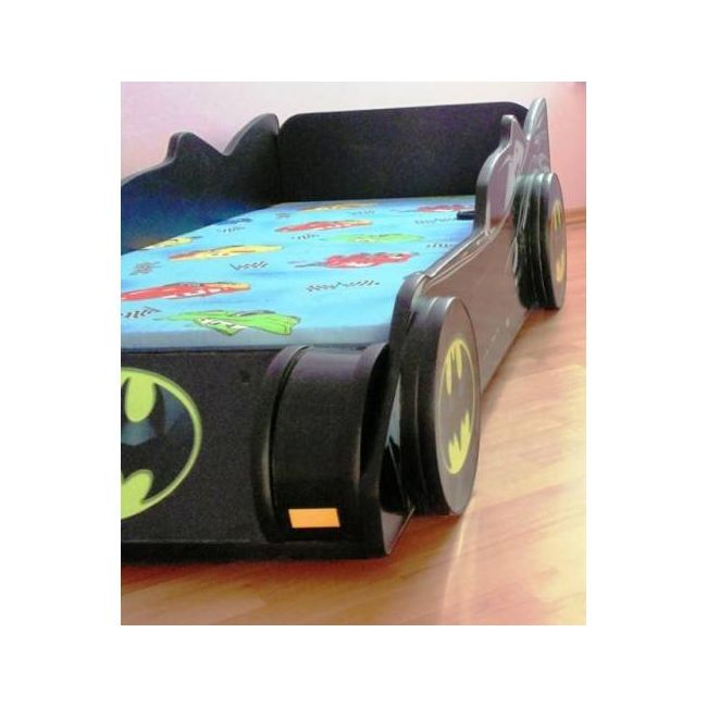 PAT 2 COPII BATMOBIL 3D (BATMAN) CU LUMINI SI SOMIERA PENTRU SALTEA 200X140 CM - COS8000