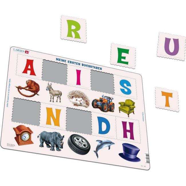 Puzzle Primele Cuvinte in Limba Germana, 10 piese Larsen LRLS1-DE BBJLRLS1-DE_Initiala