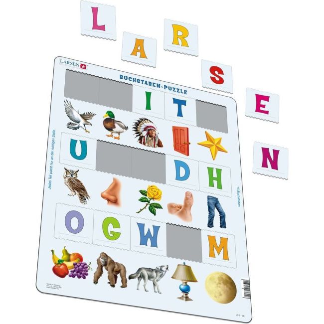 Puzzle Primele Cuvinte in Limba Germana, 15 piese Larsen LRLS2-DE BBJLRLS2-DE_Initiala