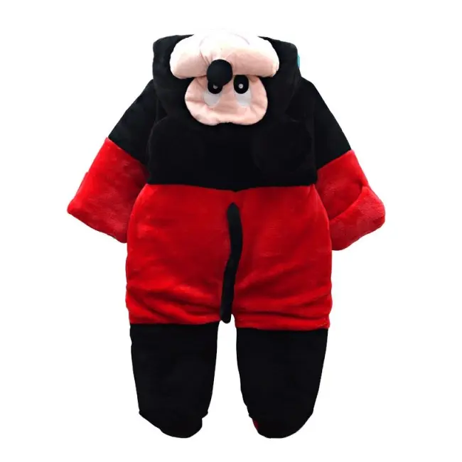 Combinezon rosu plusat bebelusi - Soricel (Marime Disponibila: 18 luni) MDMic