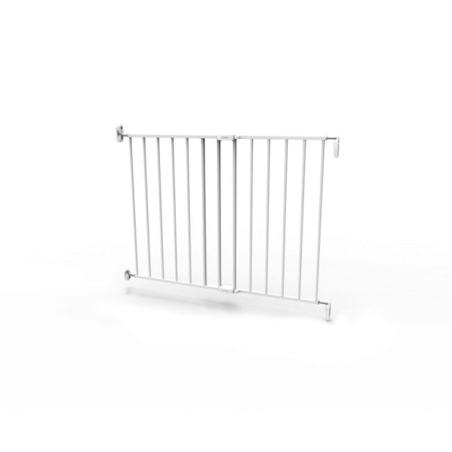 Poarta de siguranta extensibila Noma, 62–102 cm, metal alb, N93361