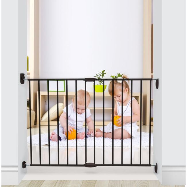 Poarta de siguranta extensibila Noma, 62 – 102 cm, metal negru, N93330