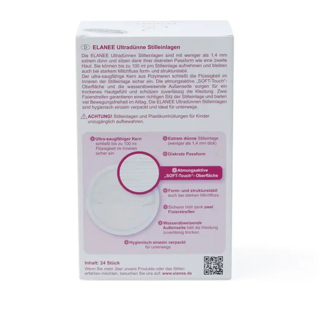 Tampoane superabsorbante pentru san, de unica folosinta, ultrasubtiri, 24 bucati, ELANEE 219-00