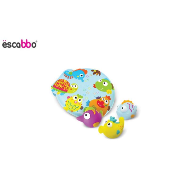 Set carticica si 3 jucarii de baie Lumea Subacvatica ESCABBO 37040