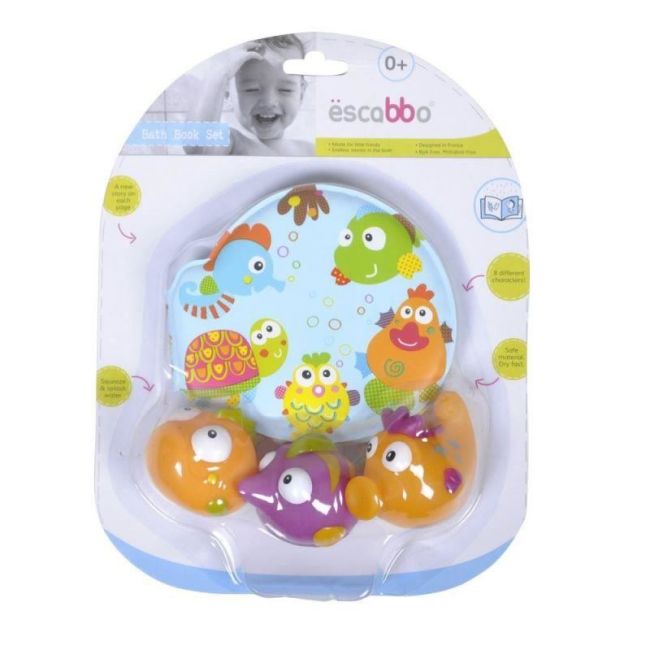 Set carticica si 3 jucarii de baie Lumea Subacvatica ESCABBO 37040
