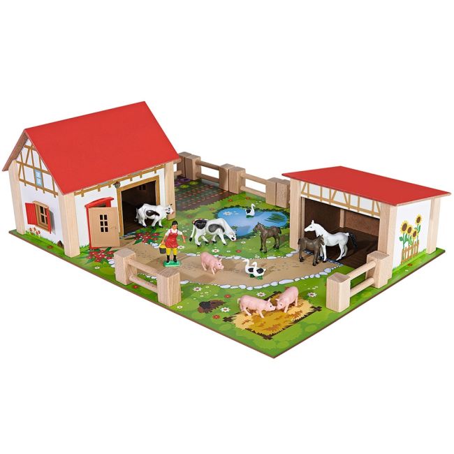 Ferma din lemn eichhorn 51x36x17 cm cu accesorii hubs100004308