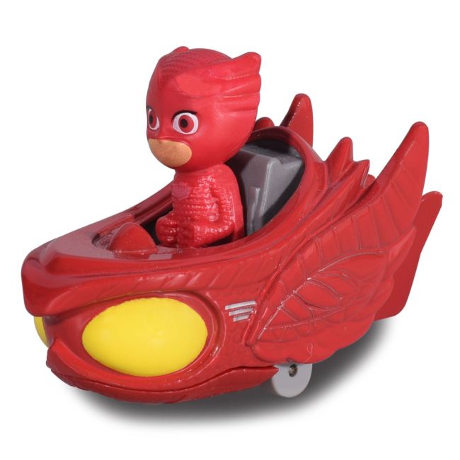 Masina dickie toys eroi in pijama owl-glider cu figurina hubs203141002