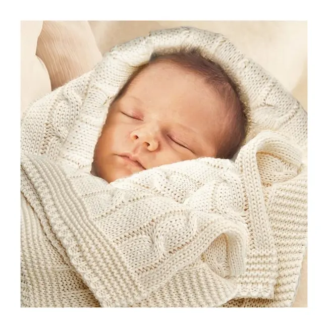 Paturica bumbac organic NOA Ivory cream Wallaboo KRS0515.4907