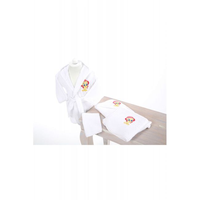 Set de baie Bambu 4 piese,  Tweety alb, 0-1 an KRS8697353259975