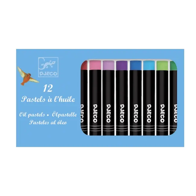 12 Culori pastel de ulei Djeco - BRBDJ09748