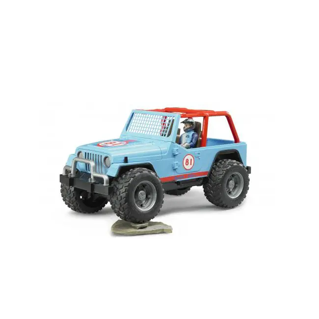 Jeep Cross Country albastru cu figurina, scara 1:16, Bruder NCR2541B