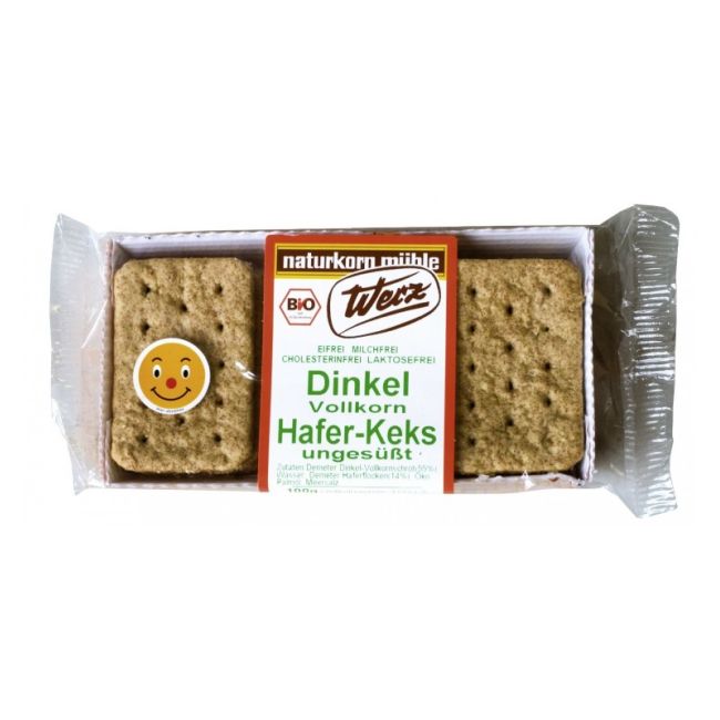 Biscuiti Bio neindulciti din faina integrala de alac si fulgi de ovaz, 100 g - PRNWZ1723