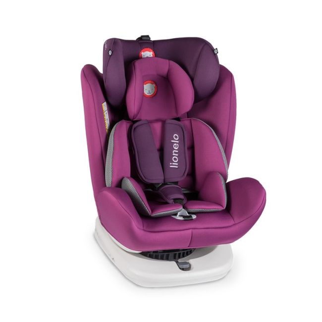 Lionelo - Scaun auto Bastiaan Pozitie de somn, Rotire 360 grade, 0-36 Kg, cu Isofix, Violet BYNLO-BASTIAAN_VIOLET