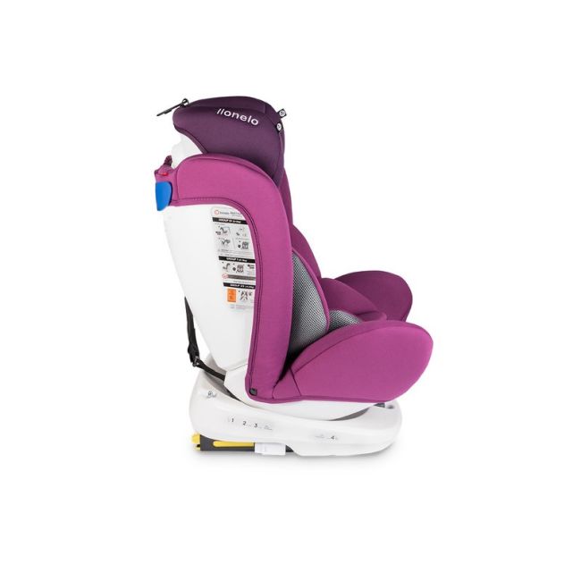 Lionelo - Scaun auto Bastiaan Pozitie de somn, Rotire 360 grade, 0-36 Kg, cu Isofix, Violet BYNLO-BASTIAAN_VIOLET