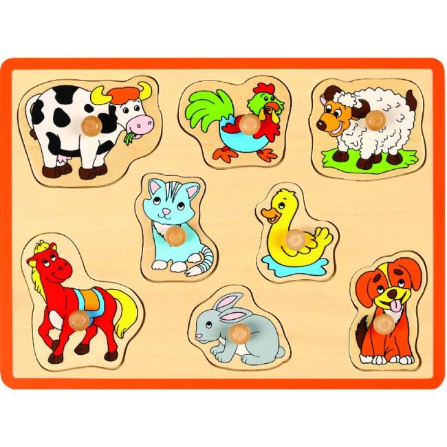 Joueco - Puzzle din lemn Animale domestice BYN80002_AD