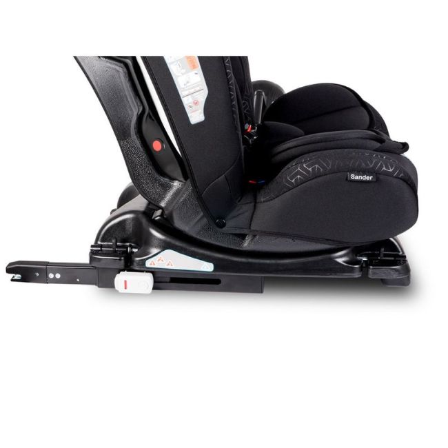 Lionelo - Scaun auto Sander Spatar reglabil, Pozitie de somn, 0-36 Kg, cu Isofix, Negru BYNLO-SANDER_BLACK