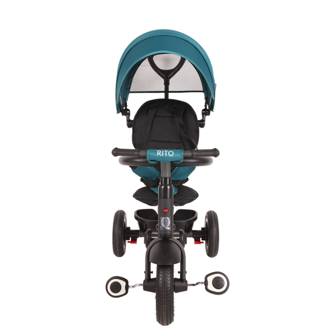 Tricicleta cu roti de cauciuc qplay rito rubber albastru deschis smb338038131