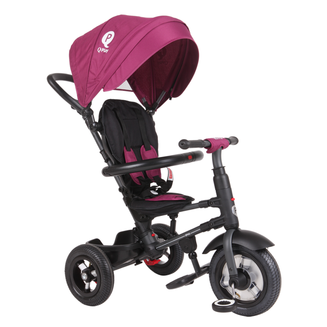 Tricicleta cu roti de cauciuc qplay rito rubber violet smb338038150