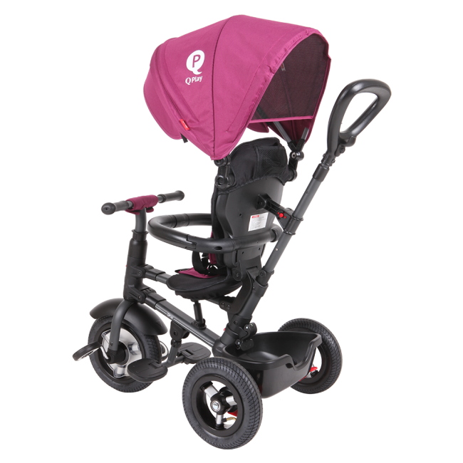Tricicleta cu roti de cauciuc qplay rito rubber violet smb338038150
