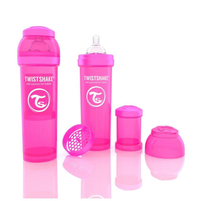 Biberon twistshake anti - colici 330 ml roz smb336001210