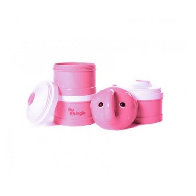 Containere lapte praf BO Jungle cu 4 compartimente Elefant Roz - SOLBJB531200