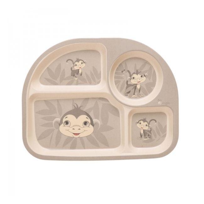 Set cina pentru bebelusi Maimuta Gri - SOLBJB555010