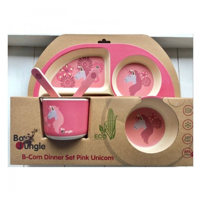 Set cina pentru bebelusi Unicorn Roz - SOLBJB555000