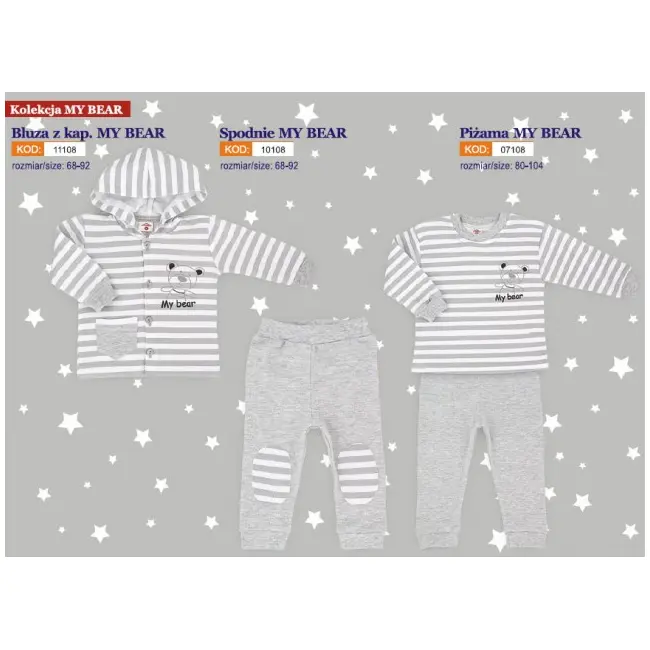 Bluzita cu gluga - my bear - Hainute bebelusi - MK11108-6.9 luni