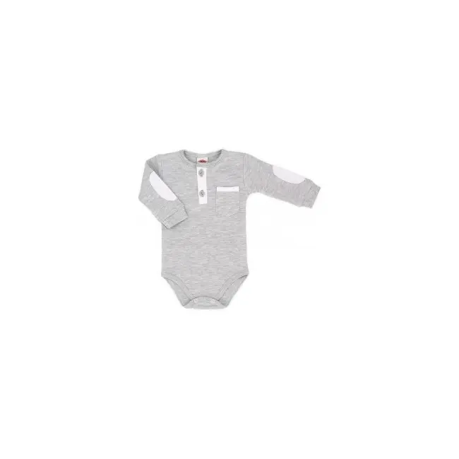 Body bebe - gri cu buzunarel - Haine Bebe - MK03108DR-6.3 luni