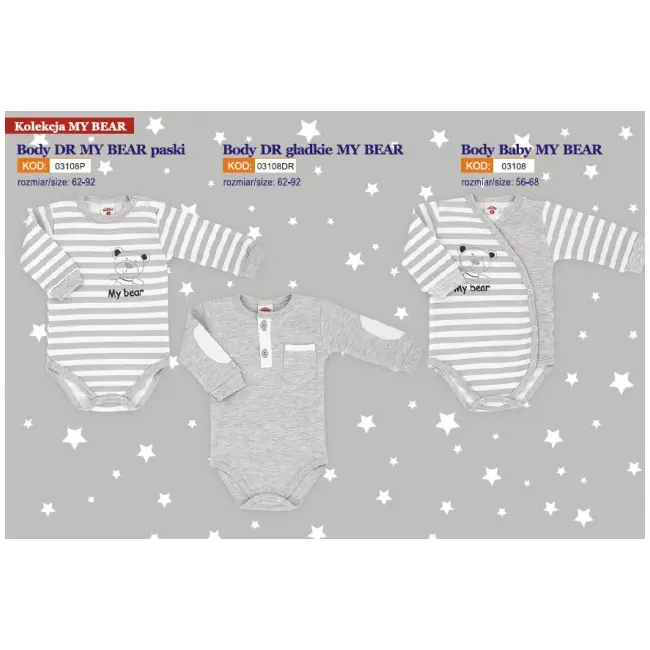 Body bebe - my bear - Haine Bebe - MK03108P-6.18 luni