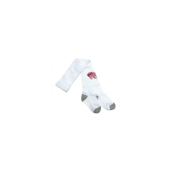 Dres alb din bumbac - Ursoaica cu fundita - WK0002-1.3-5 ani