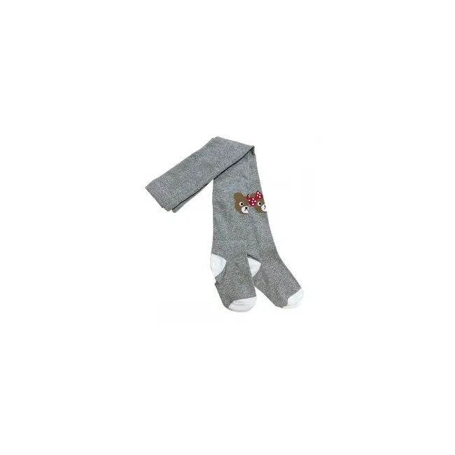 Dres gri din bumbac - Ursoaica cu fundita - WK0002.3-5 ani