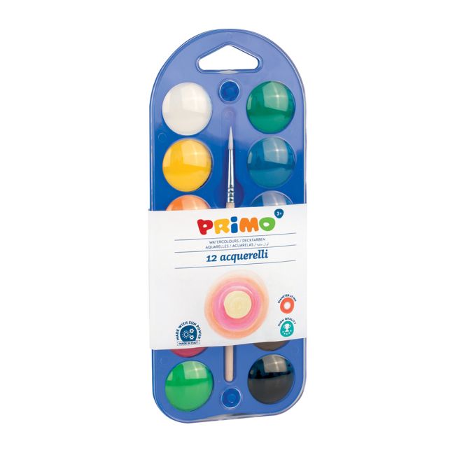 Acuarele Morocolor Primo, diametru pastila 25 mm, 12 culori/cutie - BPTCMC15401