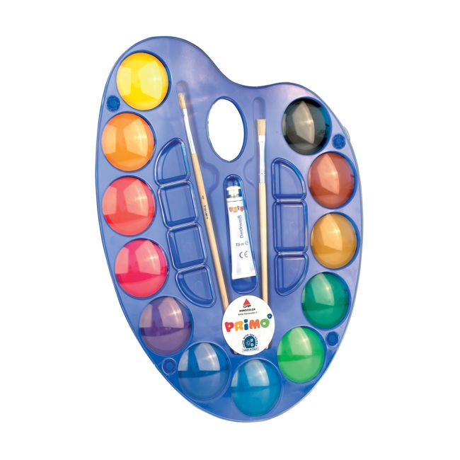 Acuarele Morocolor Primo, diametru pastila 44 mm, 12 culori/cutie - BPTCMC15526