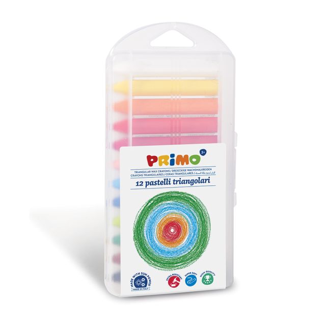Creioane cerate Supersoft Morocolor Primo, inaltime 85 mm, in cutie de plastic - BPTCMC000850