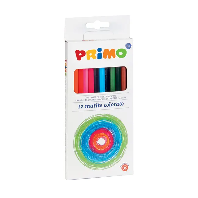 Creioane colorate Morocolor Primo, 12 culori/cutie - BPTCMC15528