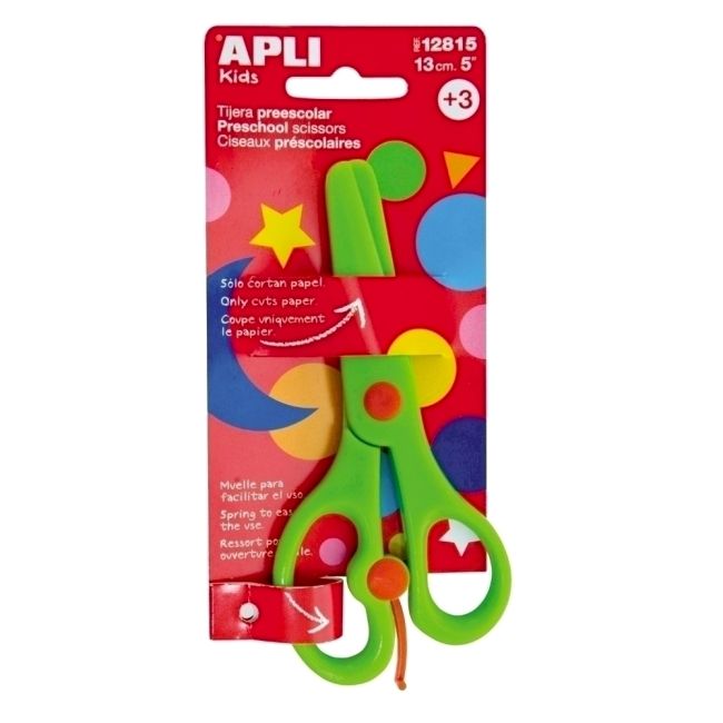 Foarfeca pre-scolari Apli, verde, 13 cm, taiere dreapta - BPTCAL002006
