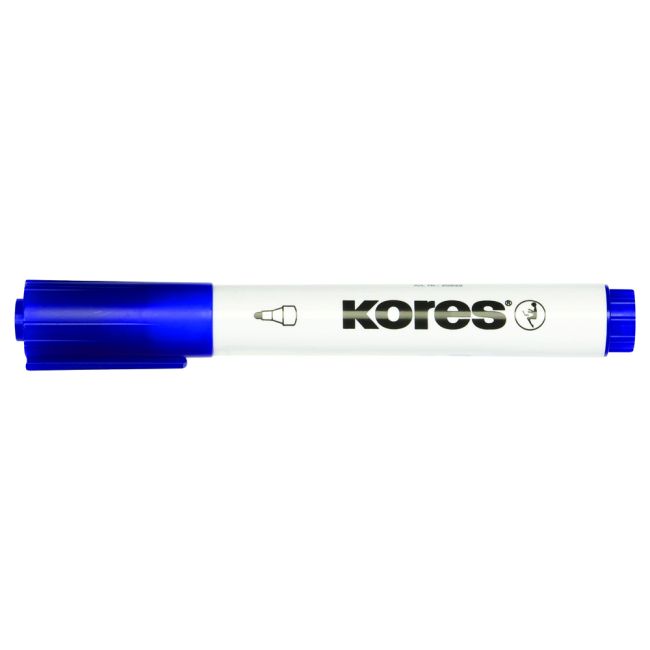 Marker pentru tabla Kores, varf rotund, 3-5 mm, albastru - BPTCKS000201