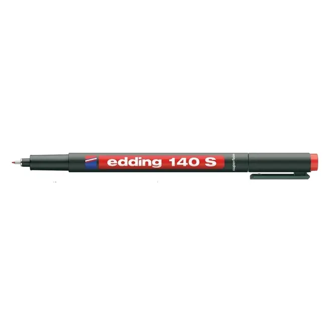 Marker permanent Edding OHP 140S, corp plastic, varf rotund, 0.3 mm, rosu - BPTCED1402