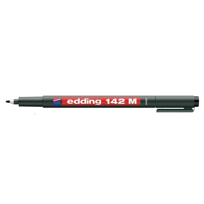 Marker permanent Edding OHP, 142M, corp plastic, varf rotund, 1 mm, negru - BPTCED1421
