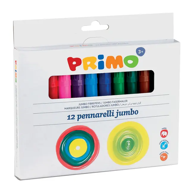 Markere colorate Morocolor Primo Jumbo, 12 culori/cutie - BPTCMC15518