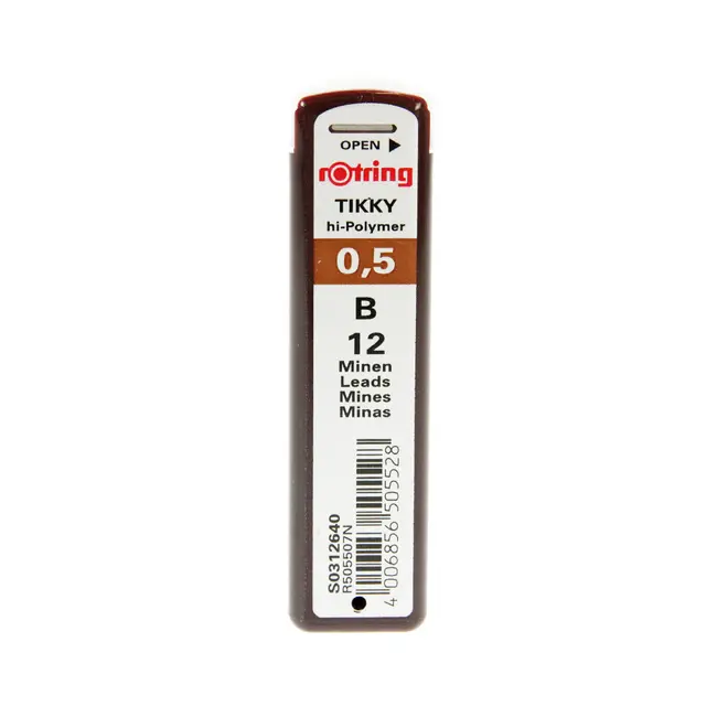 Mine creion mecanic Rotring, 0.5 mm , B, 12 bucati/cutie - BPTCRO505507