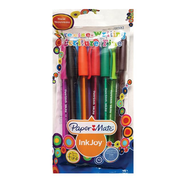 Pix fara mecanism Papermate Inkjoy 100C, plastic, 10 culori/set - BPTCPP120216