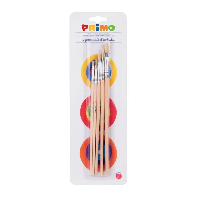 Set  pensule Morocolor Primo, drepte, 5 bucati/set - BPTCMC15536