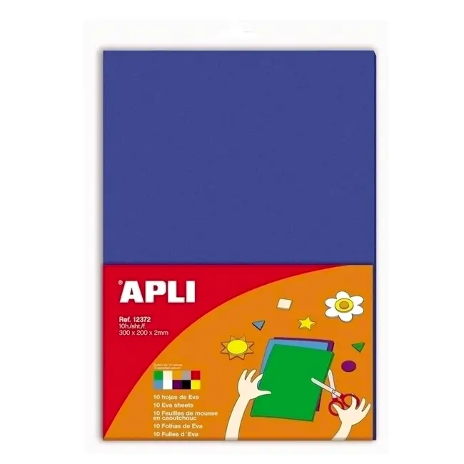 Spuma eva Apli, 300 x 200 mm, 10 culori/set - BPTCAL001090